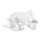 Kaffeeservice 20-teilig oval F 00003 weiss Top Life