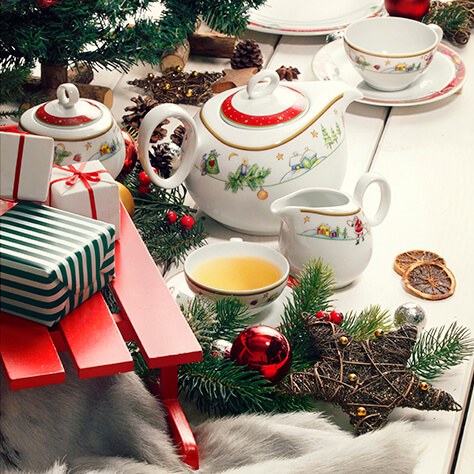 Porzellanserie Trio »Weihnachten« Der Porzellandekor Weihnachten auf unserer Form Trio